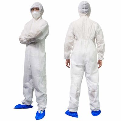 Costume jetable de Hazmat de combinaisons chirurgicales jetables microporeuses durables avec le capot