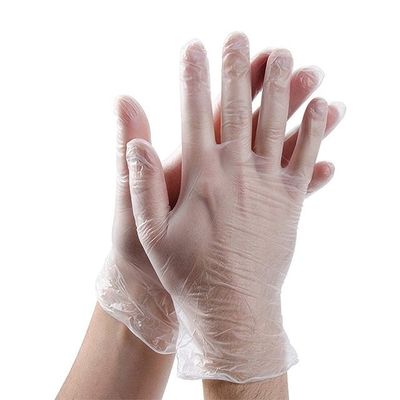 Gants en plastique d'examen de vinyle de PVC de gants coupe jetable de taille moyenne d'anti jetables