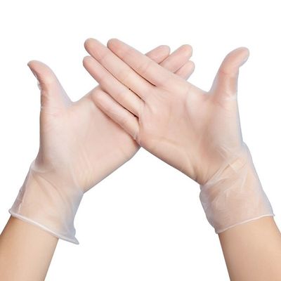 Gants en plastique d'examen de vinyle de PVC de gants coupe jetable de taille moyenne d'anti jetables