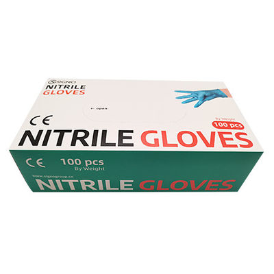 Les gants jetables médicaux de nitriles d'ISO13485 ISO14001 XL Xxl saupoudrent librement