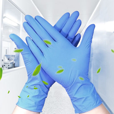 Gants jetables ambidextres de travail de nitriles de Signo moyennement grands