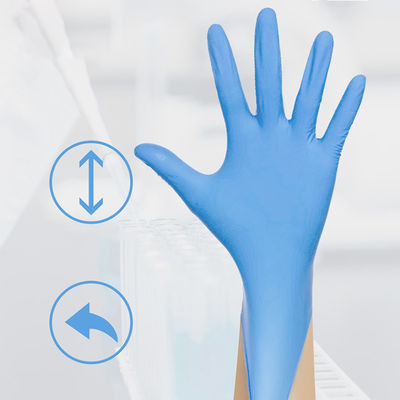 Gants jetables ambidextres de travail de nitriles de Signo moyennement grands