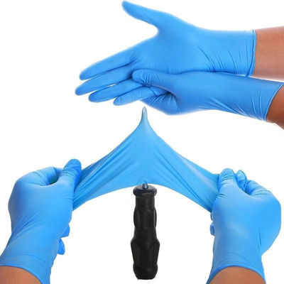 Les gants jetables de nitriles de mécanique de la CE 240mm d'OIN entassent en vrac protecteur chimique