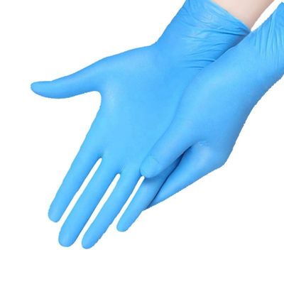 Gants libres de nitriles de la grande poudre ISO9000 utilisés dans la flexibilité élevée d'hôpitaux