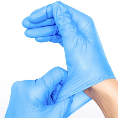 Milieu libre de gants de nitriles de poudre jetable industrielle de la classe I GB4806
