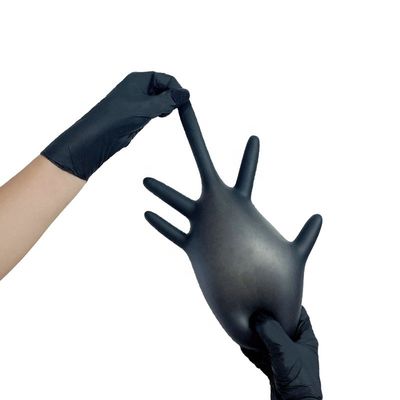 Gants stériles de nitriles d'anti noir de la piqûre S-XL pour la protection de mains