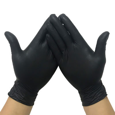 Gants stériles de nitriles d'anti noir de la piqûre S-XL pour la protection de mains