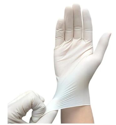 Nqa respirables 0,65 EN374 ont saupoudré des gants de latex pour le contact de nourriture de cuisine