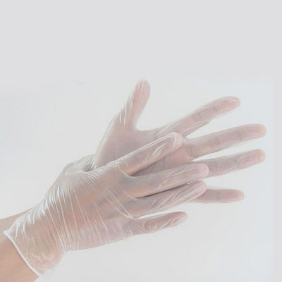 Gants jetables libres de vinyle de PVC de poudre L XL pour l'examen médical
