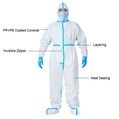 Costume protecteur jetable respirable de combinaison d'OEM SF pour la sécurité personnelle