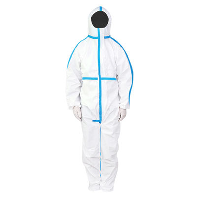 Combinaisons protectrices jetables chimiques non-tissées M L XL 2XL 3XL 4XL de PPE