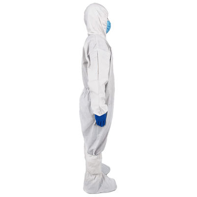 Combinaison jetable unie imperméable de S-4XL pp/costume médical jetable