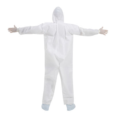 Combinaison jetable unie imperméable de S-4XL pp/costume médical jetable