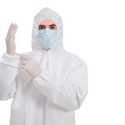 Combinaisons médicales jetables d'habillement de barrière de sang de FDA/polypropylène de Sms