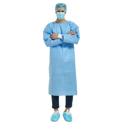 Robe jetable résistante liquide 35gsm d'isolement de l'hôpital pp pour le patient
