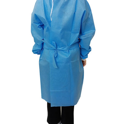 S M L robe chirurgicale stérile de XL XXL a renforcé le cou rond de longue douille