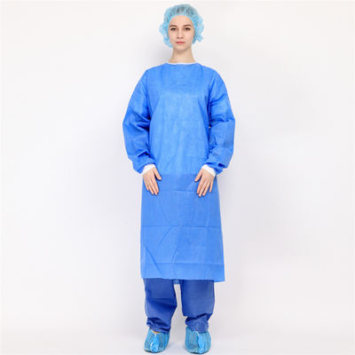 Le bleu contre les robes cliniques jetables ISO13485 de bactéries a certifié