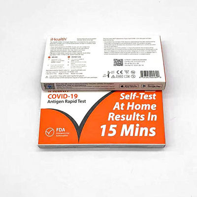 IHealth écouvillon à la maison rapide d'immersion de FDA de 15 de minutes 19 d'essai rapide clair kits d'essai