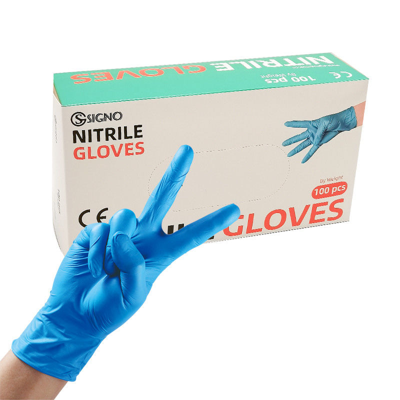 Les gants chirurgicaux de nitriles stériles de protection de mains imperméabilisent des gants de nitriles de preuve de piqûre
