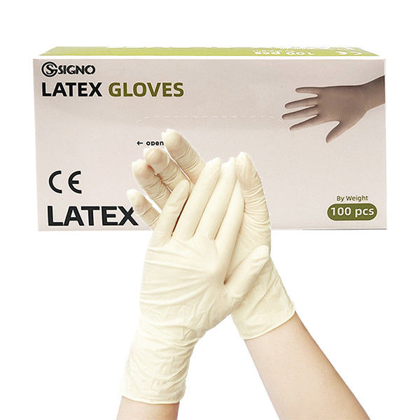 Les gants en poudre médicaux de latex saupoudrent le gant libre d'examen de latex pour dentaire