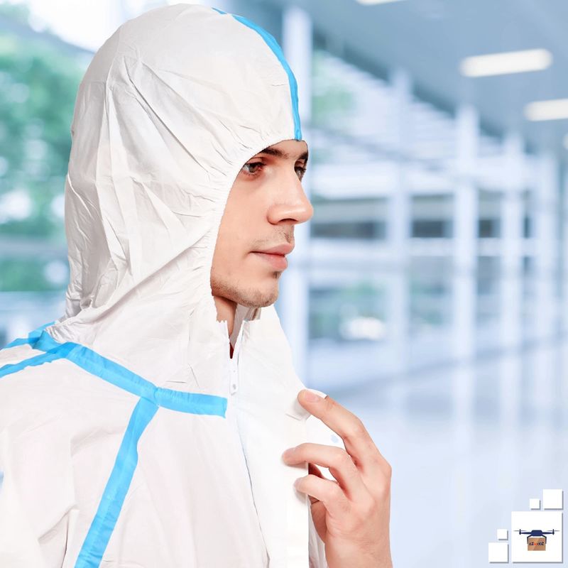 Costume jetable de Hazmat de combinaisons chirurgicales jetables microporeuses durables avec le capot