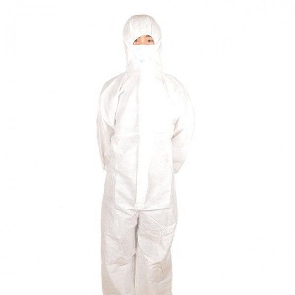 Les combinaisons protectrices jetables des peintres 30-70gsm blancs fonctionnent des costumes