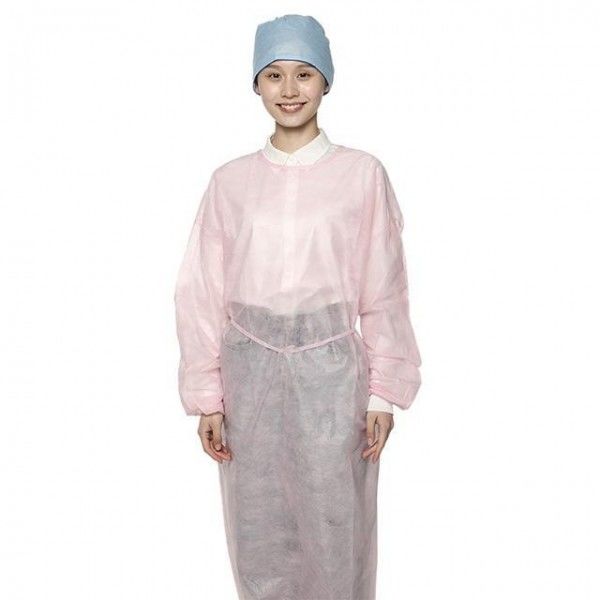 2 robes cliniques stériles de niveau patientes des robes jetables pp de l'isolement 35gsm
