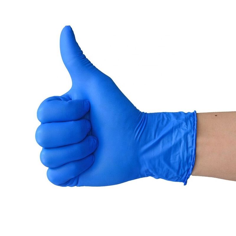 Milieu de 6 Mil Blue Nitrile Disposable Gloves