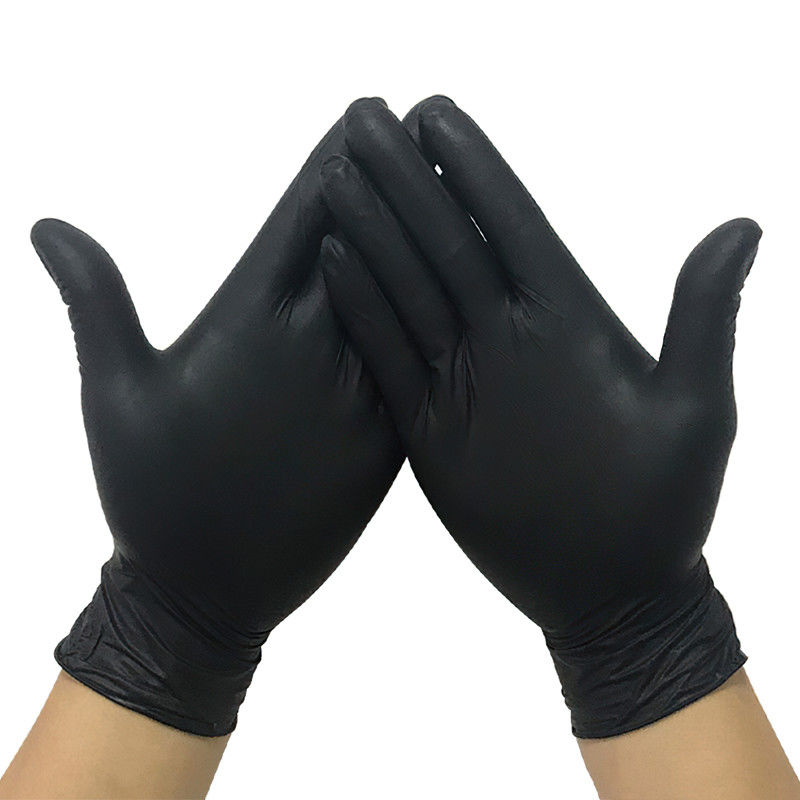 Gants stériles de nitriles d'anti noir de la piqûre S-XL pour la protection de mains