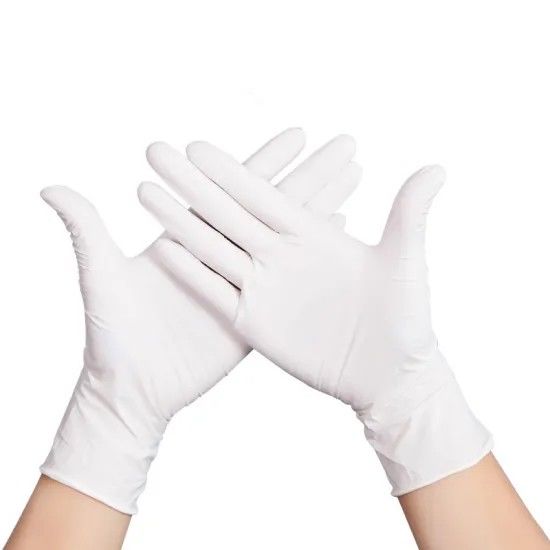 Gants en poudre jetables standard de latex de la CE S-XL d'OIN pour l'examen médical