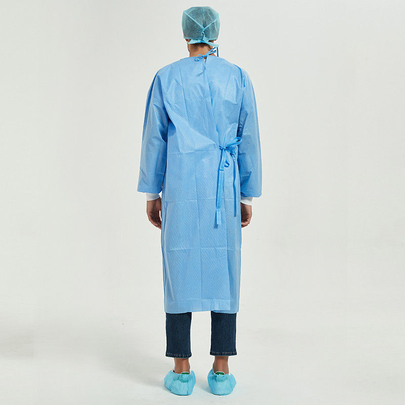 Anti robe jetable de théâtre d'opération de robe chirurgicale des virus 18-60gsm