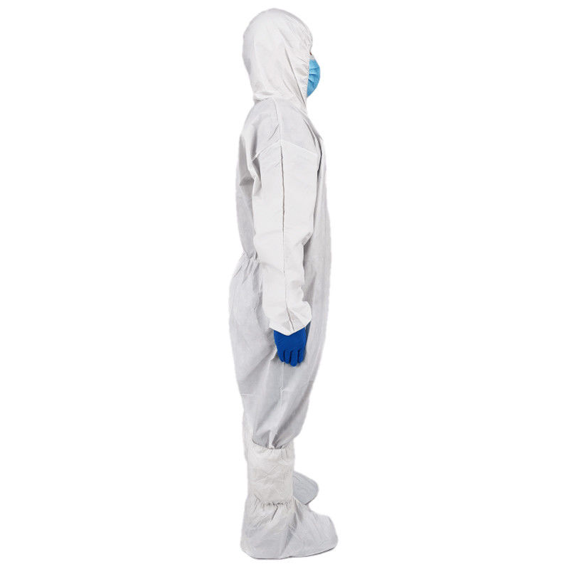 Combinaison jetable unie imperméable de S-4XL pp/costume médical jetable